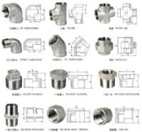 不銹鋼鑄造螺紋彎頭、螺紋三通、管箍、活接頭、管帽、堵頭、外絲